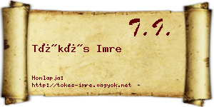 Tőkés Imre névjegykártya