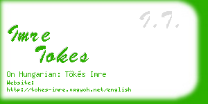 imre tokes business card
