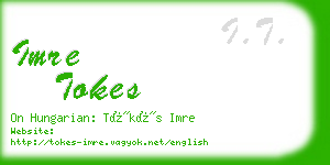 imre tokes business card